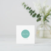 美しい最小主義の円の正方形の名刺 スクエア名刺 (スタンド正面)