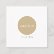 美しい最小主義の円の正方形の名刺
