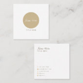 美しい最小主義の円の正方形の名刺 スクエア名刺 (正面/裏面)