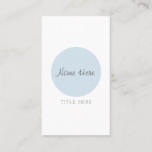 美しい最小主義の円の縦の名刺