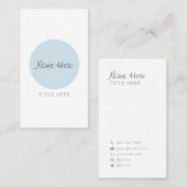 美しい最小主義の円の縦の名刺 名刺 (正面/裏面)