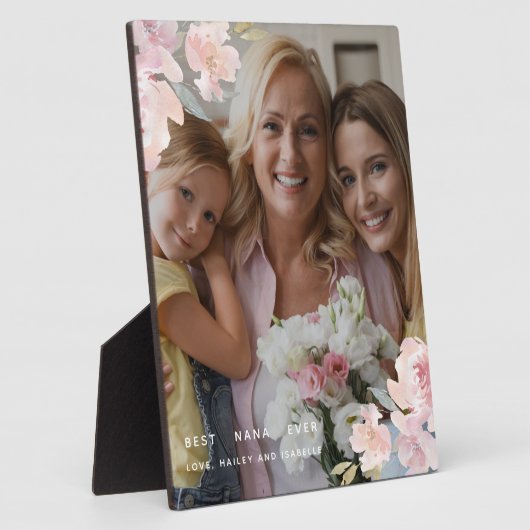 美しい最高のナナ・エバー赤面フローラ写真 フォトプラーク (側面)