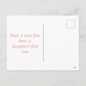 美しい月の夜ピンクの紫の父の日 シーズンポストカード (裏面)