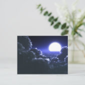 美しい月の夜景 ポストカード (スタンド正面)