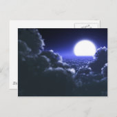 美しい月の夜景 ポストカード (正面/裏面)