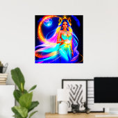 美しい月の女神 ポスター (ホームオフィス)