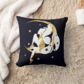 美しい月の星フェアリーイラストレーション クッション (ブランケット)