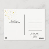 美しい月の星女性アートデコイラストレーション ポストカード (裏面)