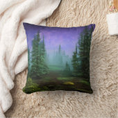 美しい月光の荒野のシーン クッション (ブランケット)