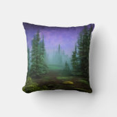 美しい月光の荒野のシーン クッション (正面)