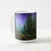 美しい月光の荒野のシーン コーヒーマグカップ (正面左)