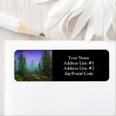 美しい月光の荒野のシーン ラベル (インサイチュ)