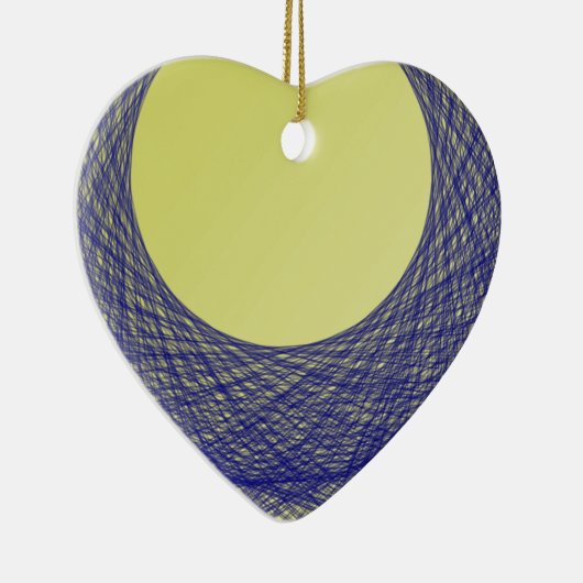 美しい月光輝く青い色 セラミックオーナメント (右)