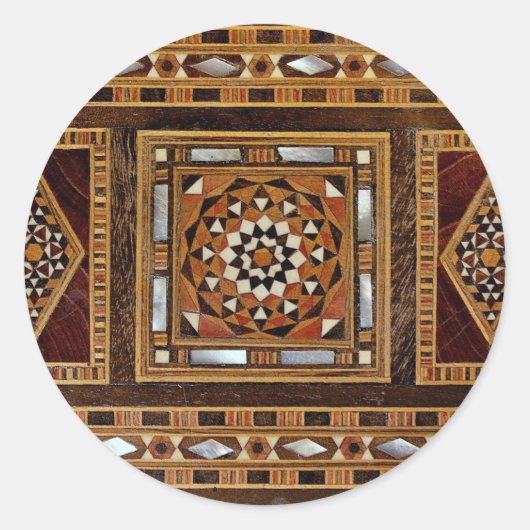 美しい有名な真珠の象嵌細工,ダマス ラウンドシール (正面)