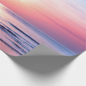 美しい朝の日の出、青い海、ピンクの空、それ ラッピングペーパー (角)