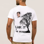 美しい木のシルエットTシャツ Tシャツ (裏面)