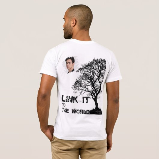 美しい木のシルエットTシャツ Tシャツ (裏面フル)