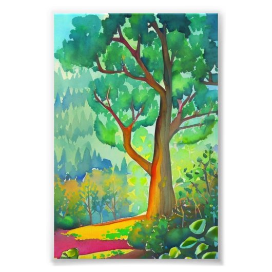 美しい木の写真の拡大 フォトプリント            (正面)