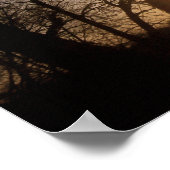 美しい木の日没の風景の写真 ポスター (角)