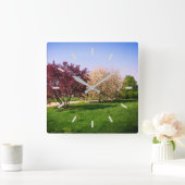 美しい木の風景 スクエア壁時計 (ホーム)