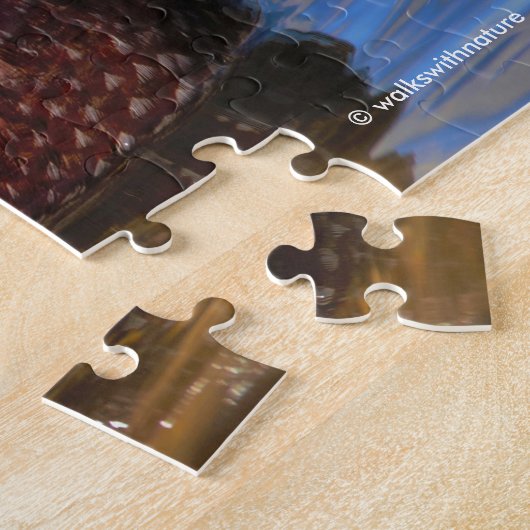 美しい木の鴨のプロフィール ジグソーパズル (側面)