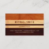 美しい木目ストライププロフェッショナルユニーク 名刺 (正面)