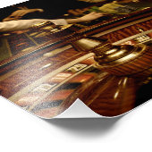 美しい木製ルーレットホイール フォトプリント            (角)