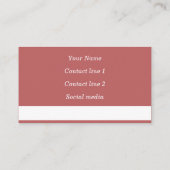 美しい本のつる(蜂)のコールカード 名刺 (裏面)