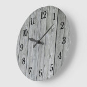 美しい本物の見える納屋の木 ラージ壁時計 (傾斜)