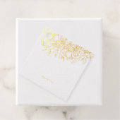 美しい本物の金箔 手描きの花の「ありがとう」タグ フェイバータグ (箱)
