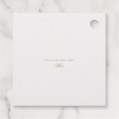 美しい本物の金箔 手描きの花の「ありがとう」タグ フェイバータグ (裏面)