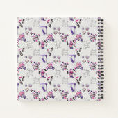 美しい来の内側のパターン ノートブック (裏面)