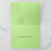 美しい東インドの女性 マンダラ カラフル グリーティング カード (内部)