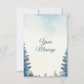 美しい松の木のメッセージカード  ホリデーシーズン ノートカード (正面)