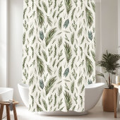 美しい松の木の枝模様 シャワーカーテン