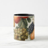 美しい果物と花をスタイル マグカップ (中央)