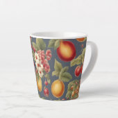 美しい果物と花。フランスのスタイル カフェラテマグ (右アングル)