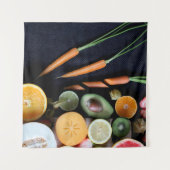 美しい果物と野菜 タペストリー (正面(横))