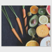 美しい果物と野菜 ラッピングペーパー (フラット)