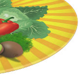 美しい果物 野菜と太陽 カッティングボード (角)