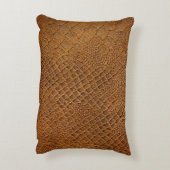 美しい柄のスエード,ヘビ,織物, アクセントクッション (裏面(縦))