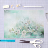 美しい柔らかいパステルの陰影の花 薄葉紙 (クラフト)