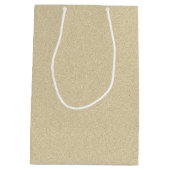美しい柔らかい砂の背景 ミディアムペーパーバッグ (裏面)