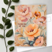 美しい柔らかなワイルドフラワーの花 あなたのことを想って ポストカード