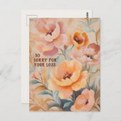 美しい柔らかな野の花 お悔やみ申し上げます ポストカード (正面/裏面)