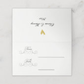 美しい栄え|の折り曲結婚げ座席表 プレイスカード (外部開封)
