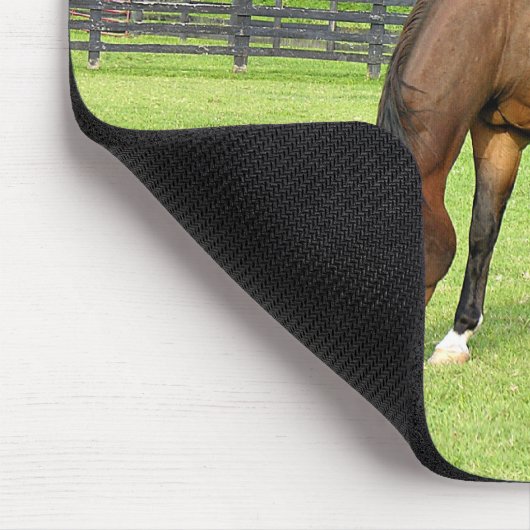 美しい栗毛の馬 マウスパッド (コーナー)