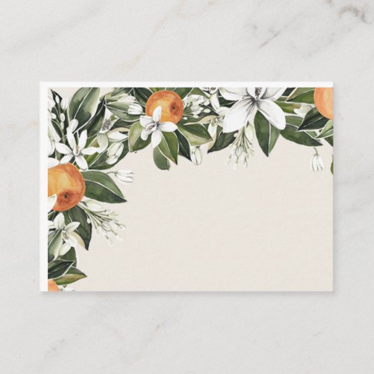 美しい桃と葉ありカラフルがとう エンクロージャーカード (裏面)