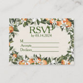 美しい桃と葉ありカラフルがとう エンクロージャーカード (正面)