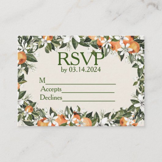 美しい桃と葉ありカラフルがとう エンクロージャーカード (正面)